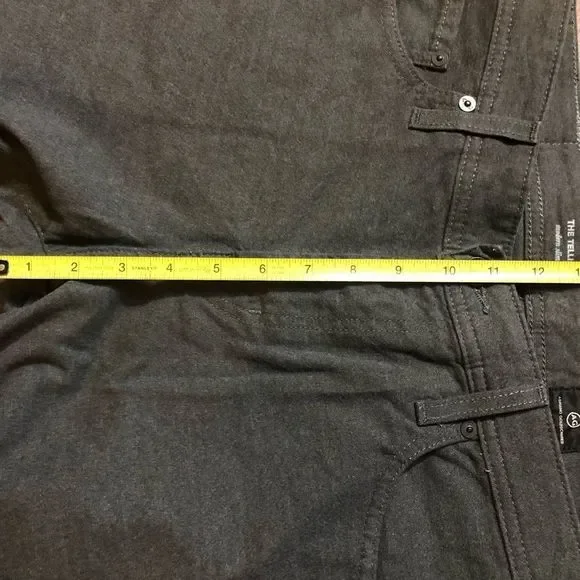 ag adriano goldschmied tellis 32 modern slim gray inseam 28 cotton blend - Picture 5 of 8